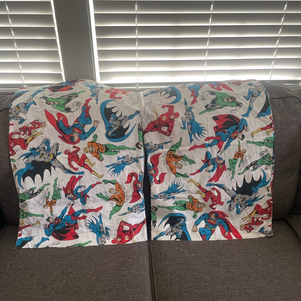 Pottery Barn Kids Superhero set of 2 pillow Covers Multicolor